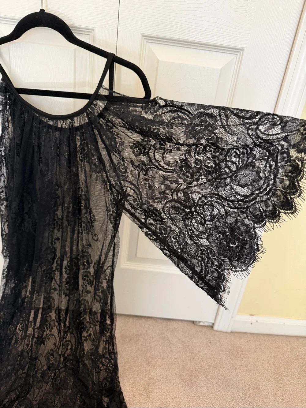 Black Lace Slip Dress